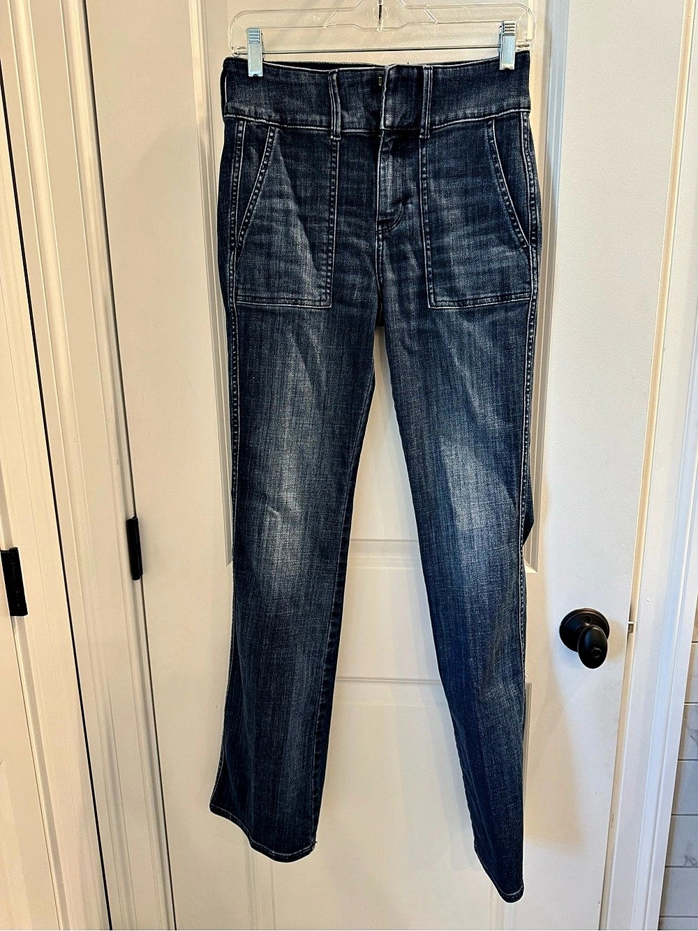 White House Black Market Extra High-Rise Skinny Flare Skinny Jeans Size 2 Blue